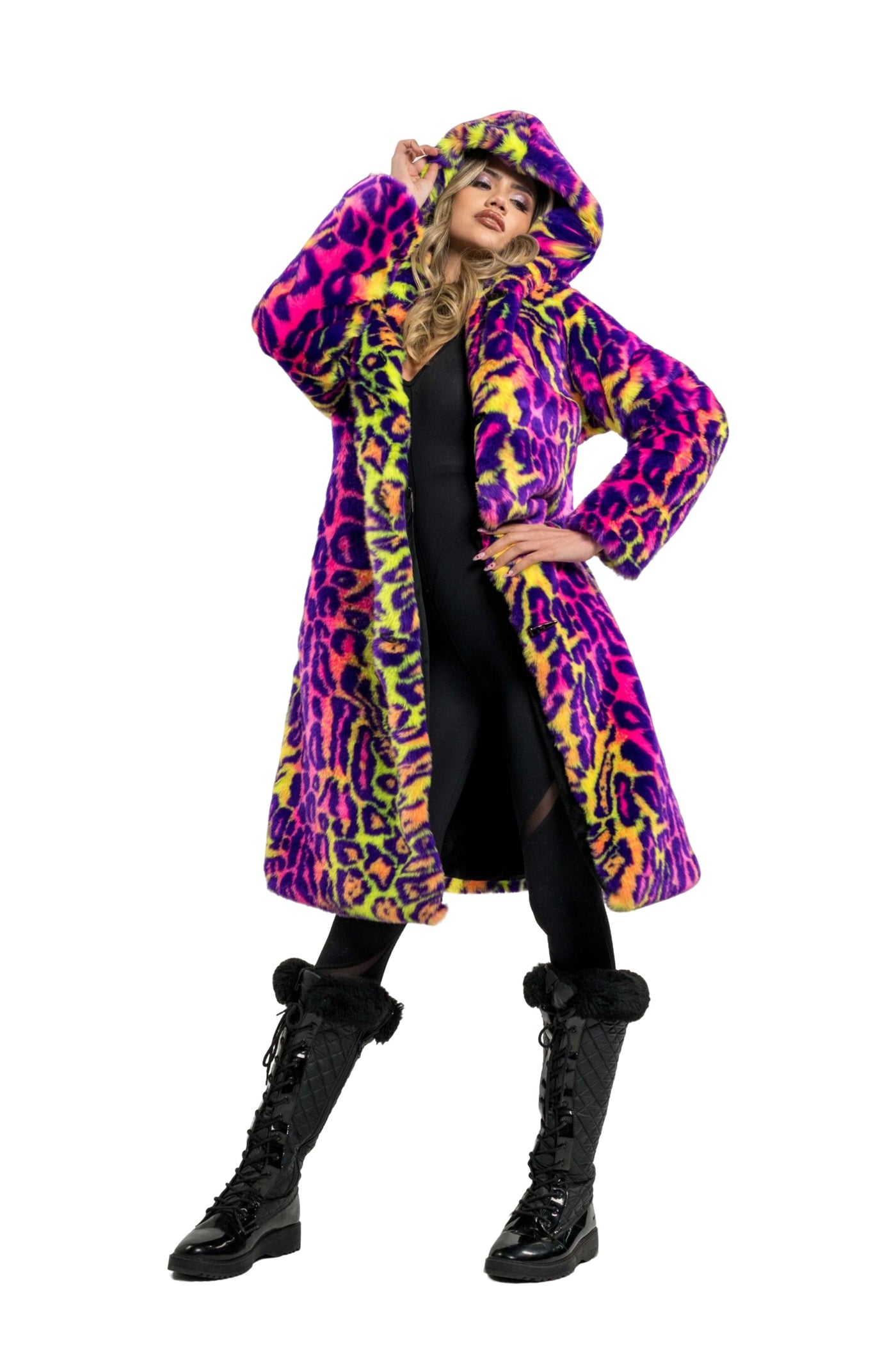 Women's Playa Coat in "Neon Cheetah" IN STOCK