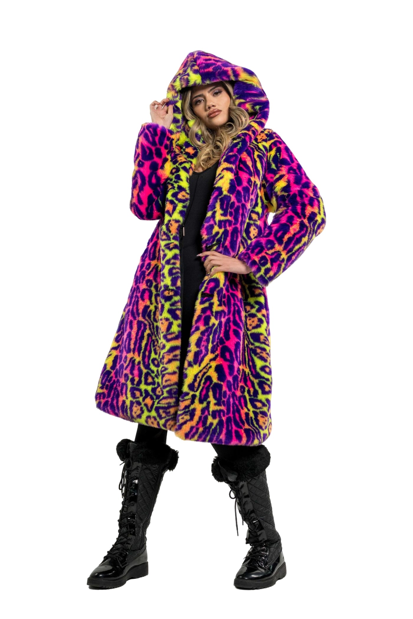 Women's Playa Coat in "Neon Cheetah" IN STOCK