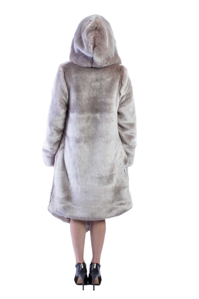 Women's Desert Warrior Coat in "Champagne" Chinchilla STOCK