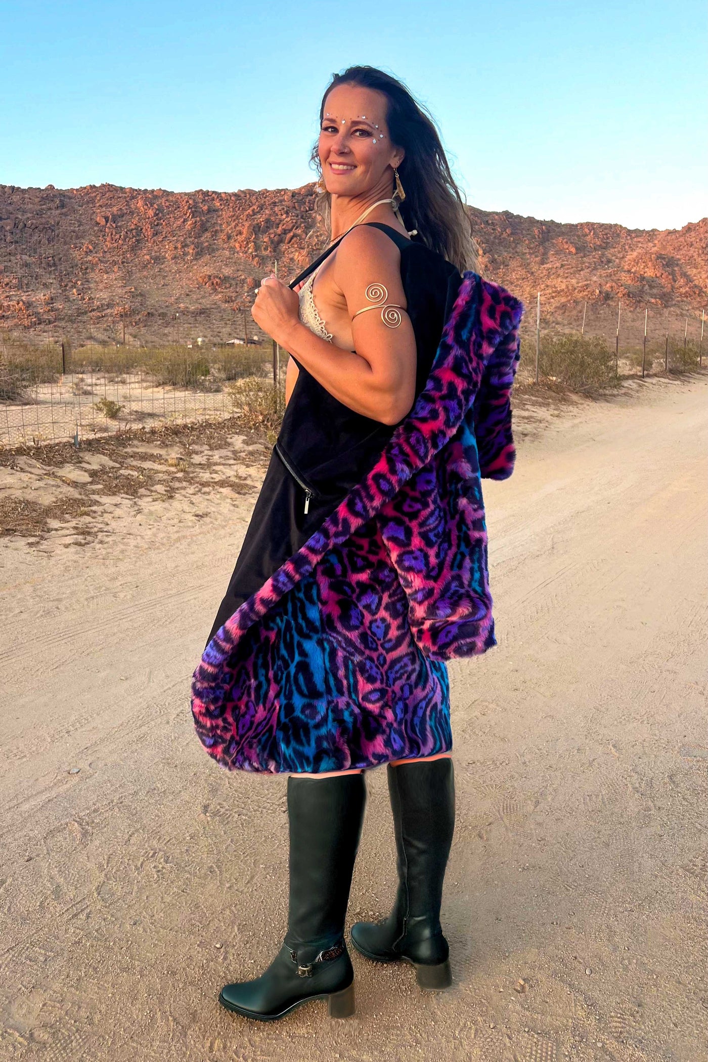 Women's Playa Coat in "Aurora Cheetah" STOCK