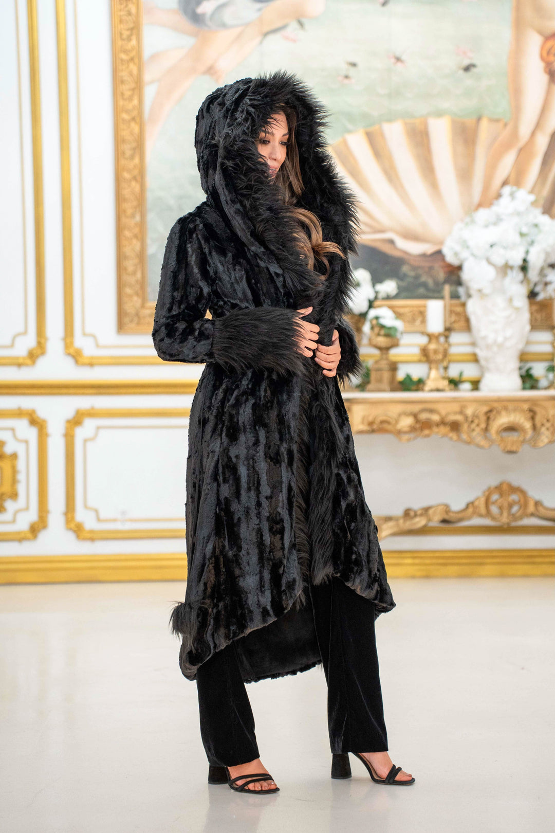 Women's Luxury Faux Fur Temptress Coat in 