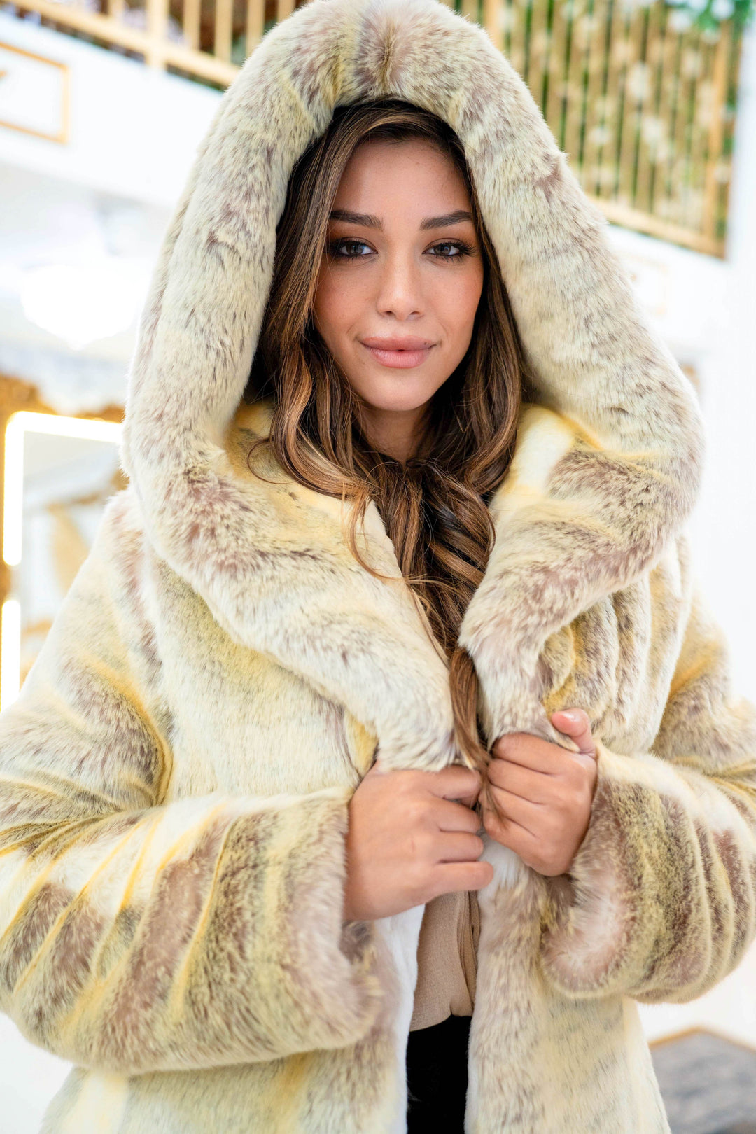 Women's Faux Fur Desert Warrior Coat in 