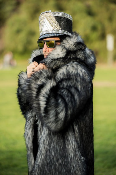 Burning-man-men's-faux-fur-gray-black-playa-coat-3