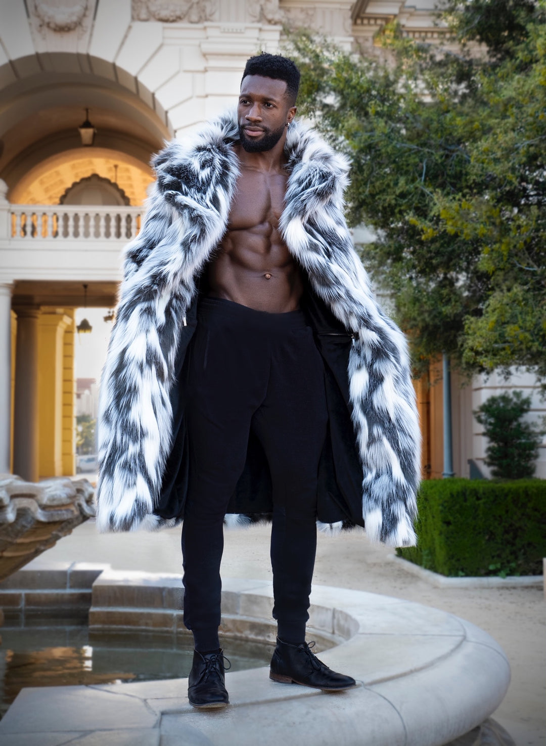 Men's Faux Fur Vandal Coat in 