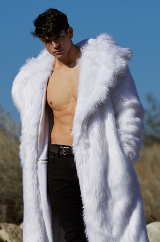 Men's Faux Fur Vandal Coat in 
