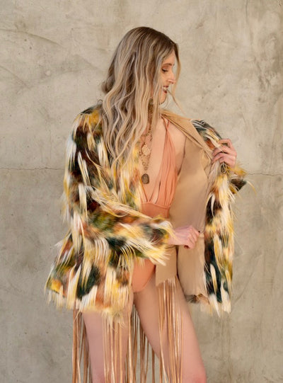 Burning-man-women's-faux-fur-shaggy-coat-gold-green-14