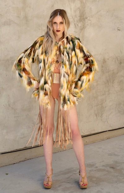 Burning-man-women's-faux-fur-shaggy-coat-gold-green-16