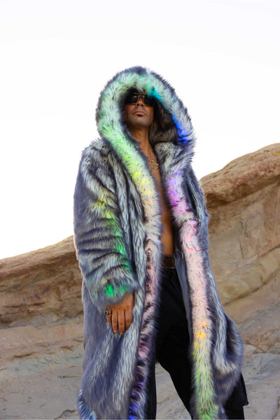 Men's LED Desert Warrior Coat in "Just The Tip-Gray"