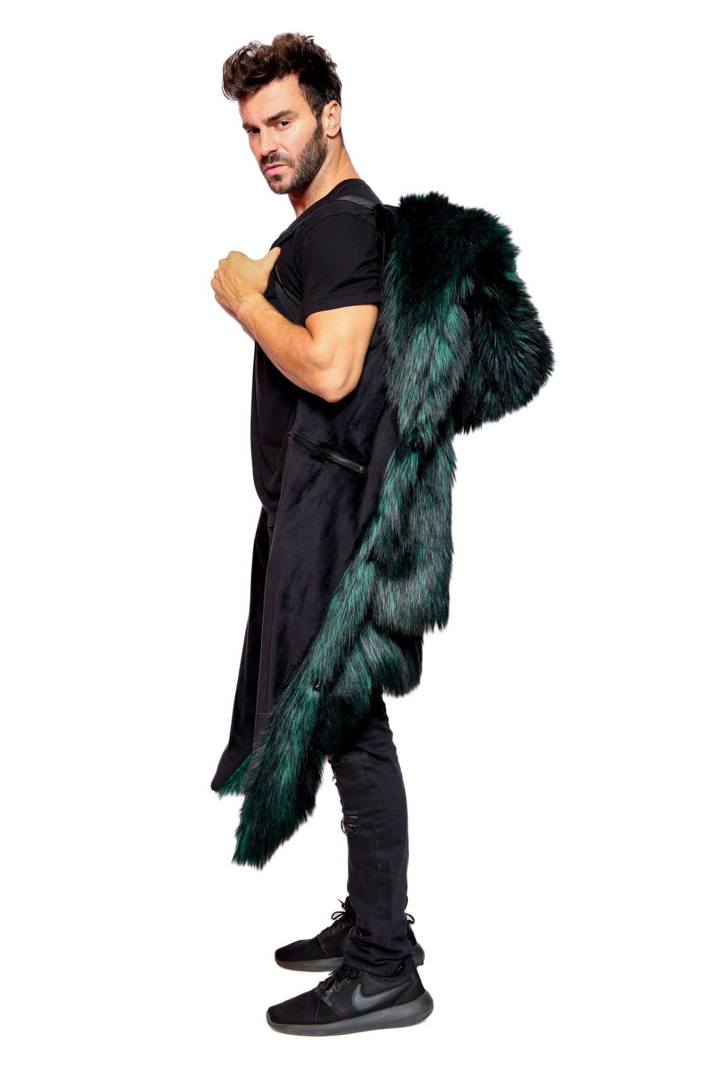 Men's Desert Warrior Coat in "Green Wolf"