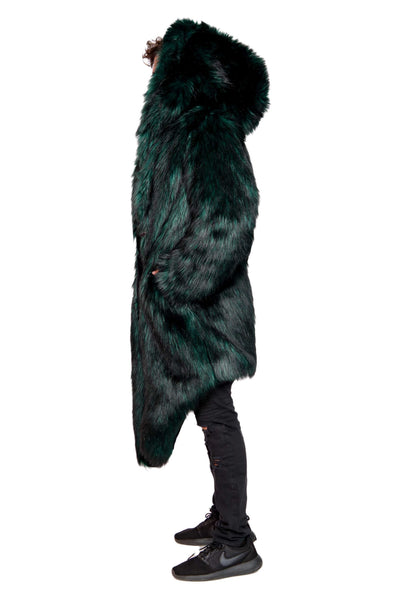 Men's Desert Warrior Coat in "Green Wolf"