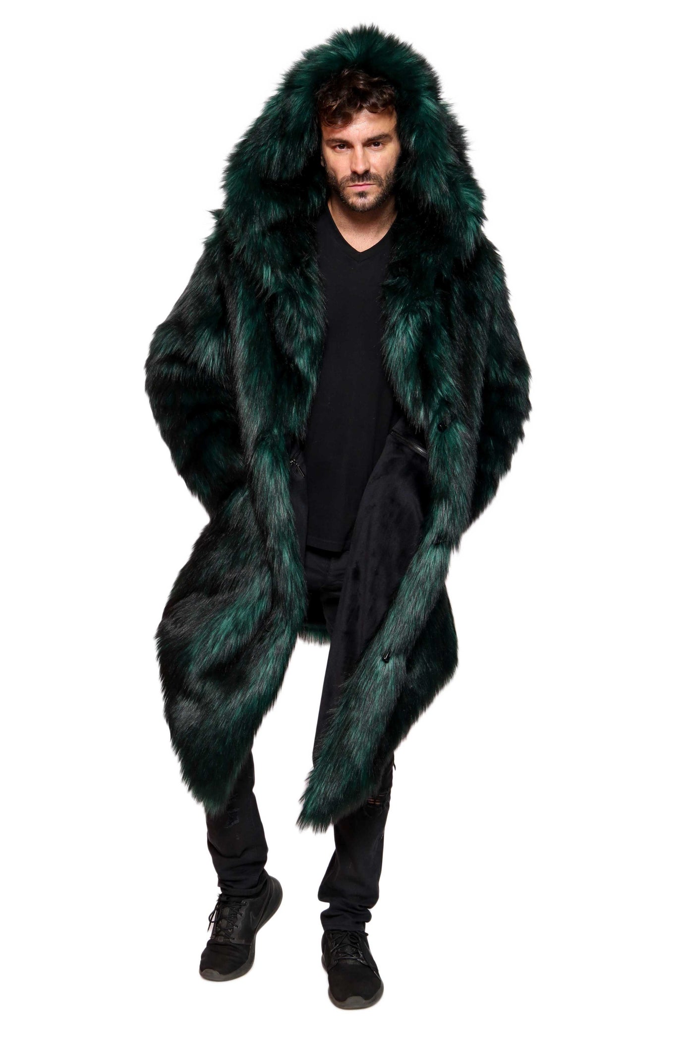 Men's Desert Warrior Coat in "Green Wolf"