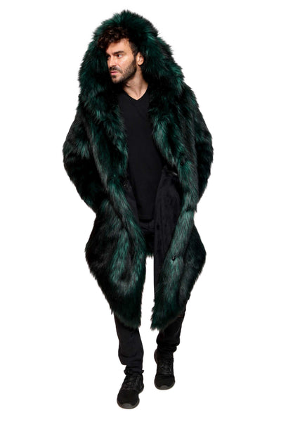 Men's Desert Warrior Coat in "Green Wolf"