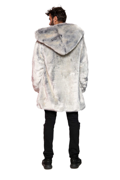 Men's Short Desert Warrior Coat in "Pegasus" Chinchilla