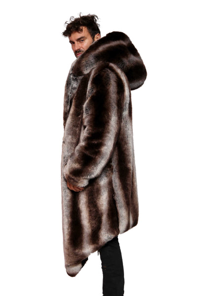 Men's Desert Warrior Coat in "Truffle" Chinchilla