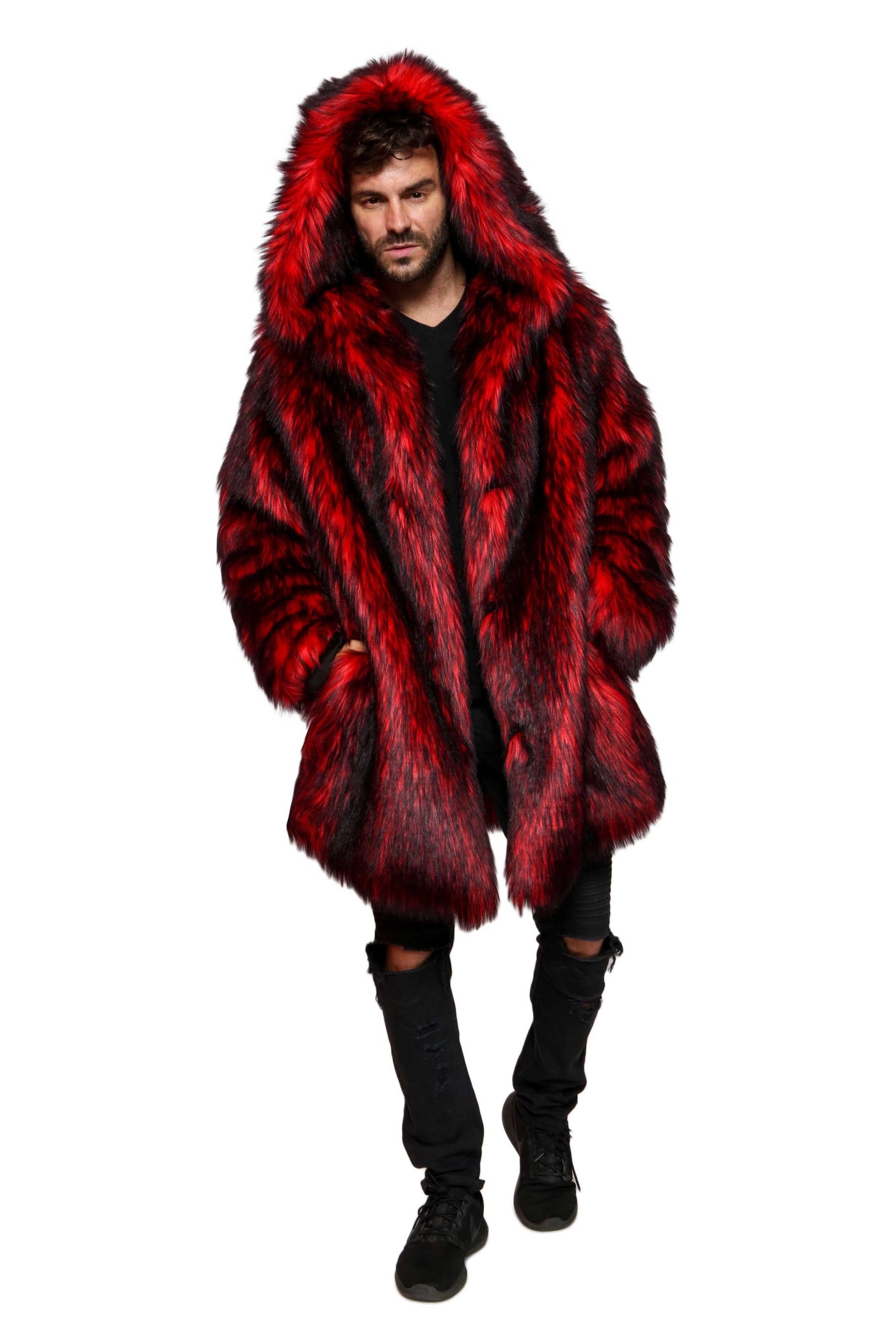 Men's Short Playa Coat in "Red Wolf"