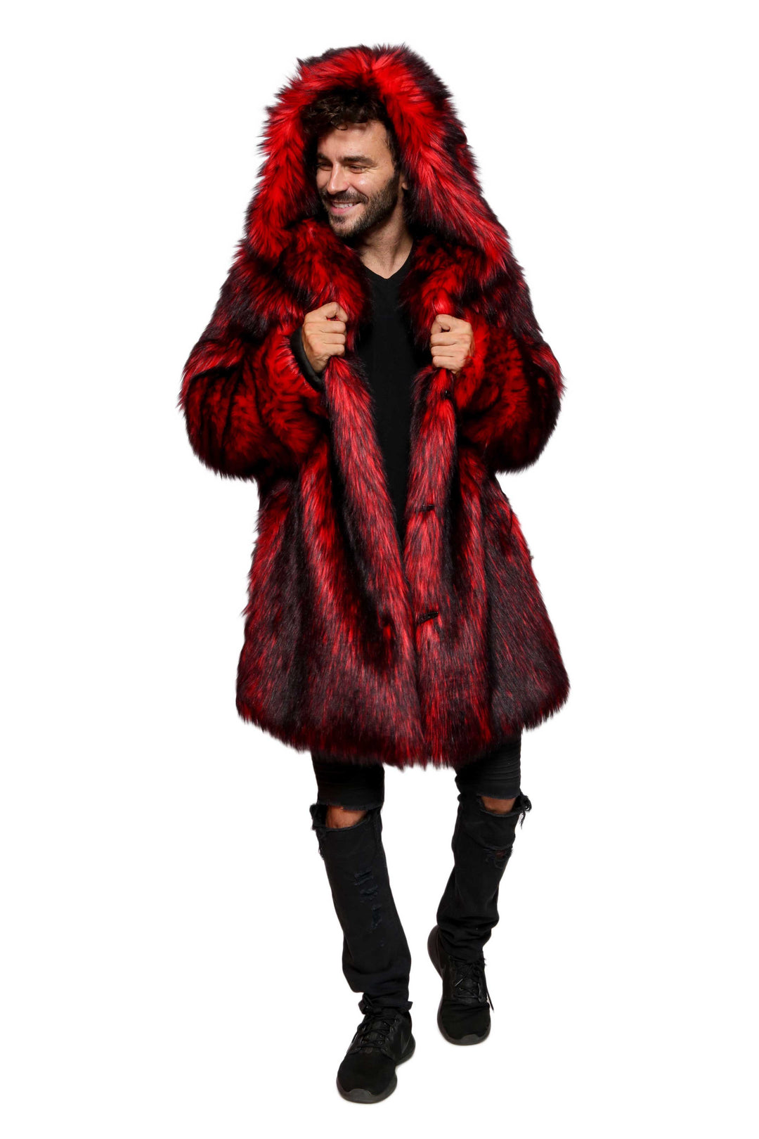 Men-short-playa-coat-red-wolf-