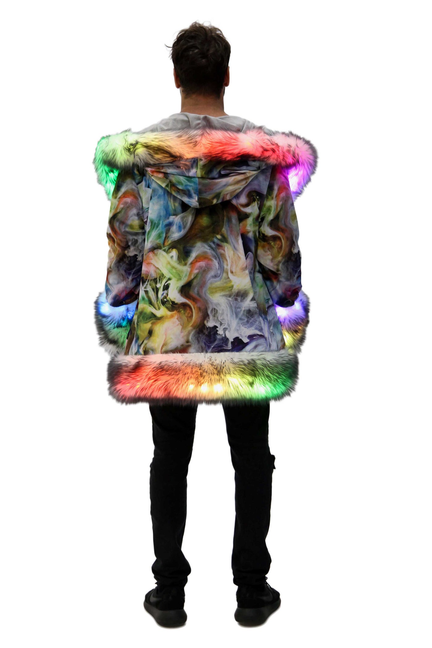 Men's LED Wizard Coat in "Velvet Cyclone"