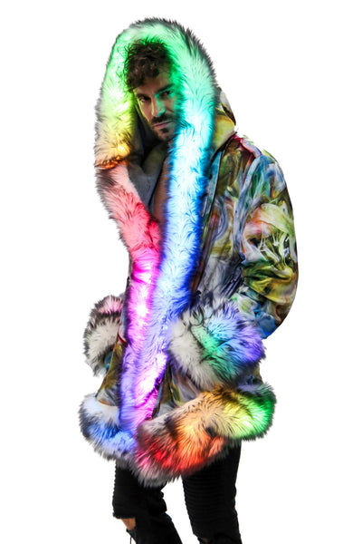 Men's LED Wizard Coat in "Velvet Cyclone"