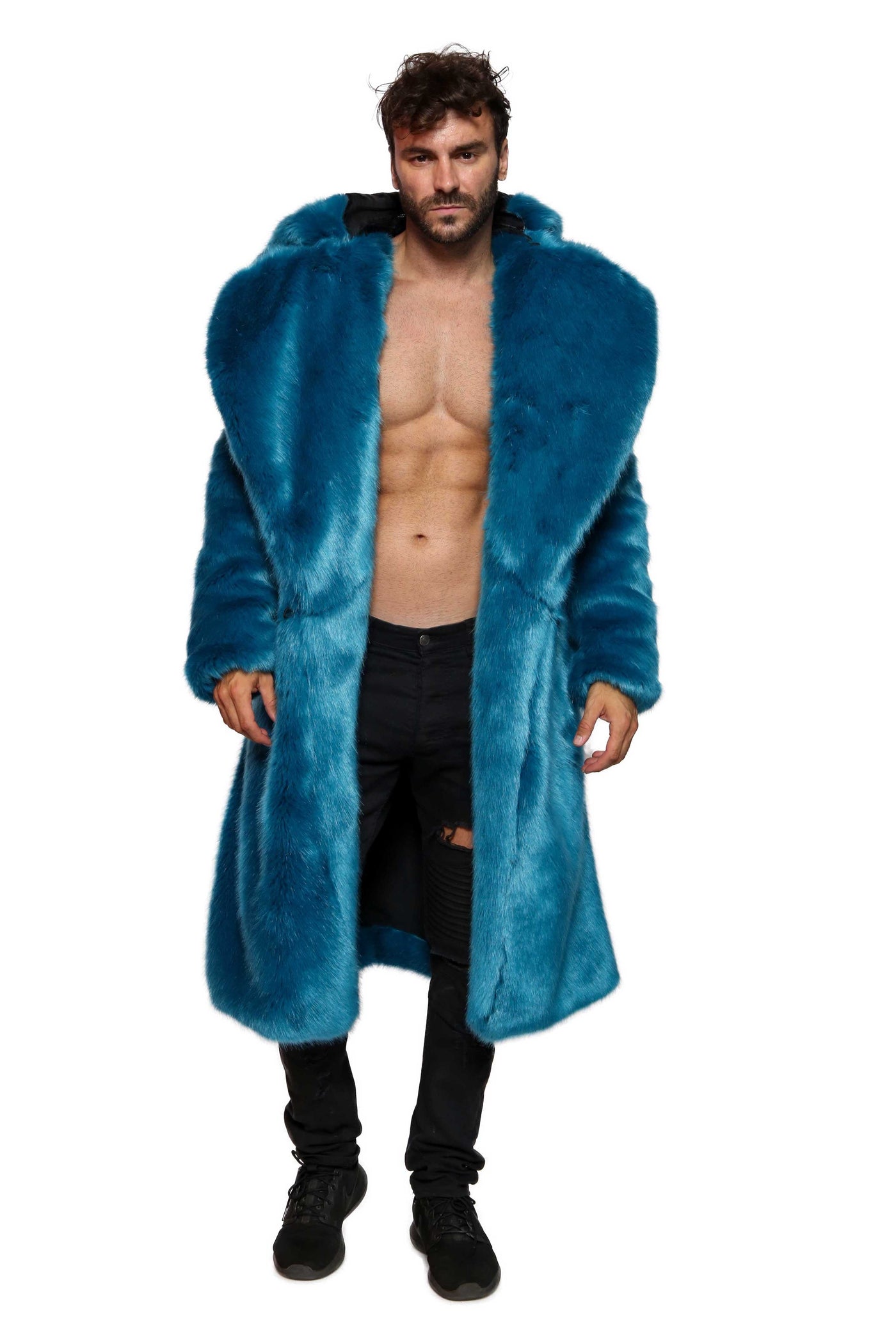 Men's Vandal Coat in "Cookie Monster" Chinchilla STOCK