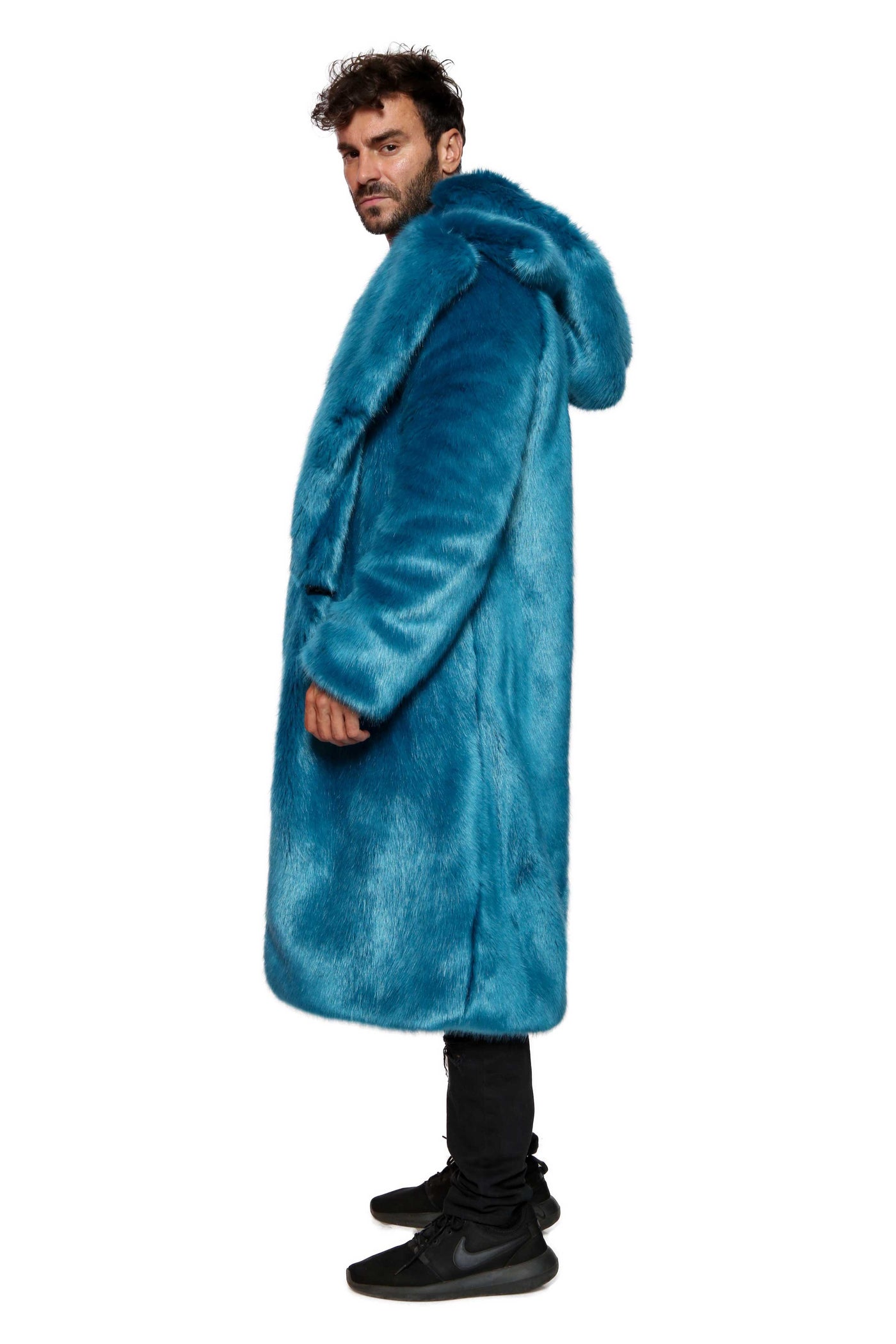 Men's Vandal Coat in "Cookie Monster" Chinchilla