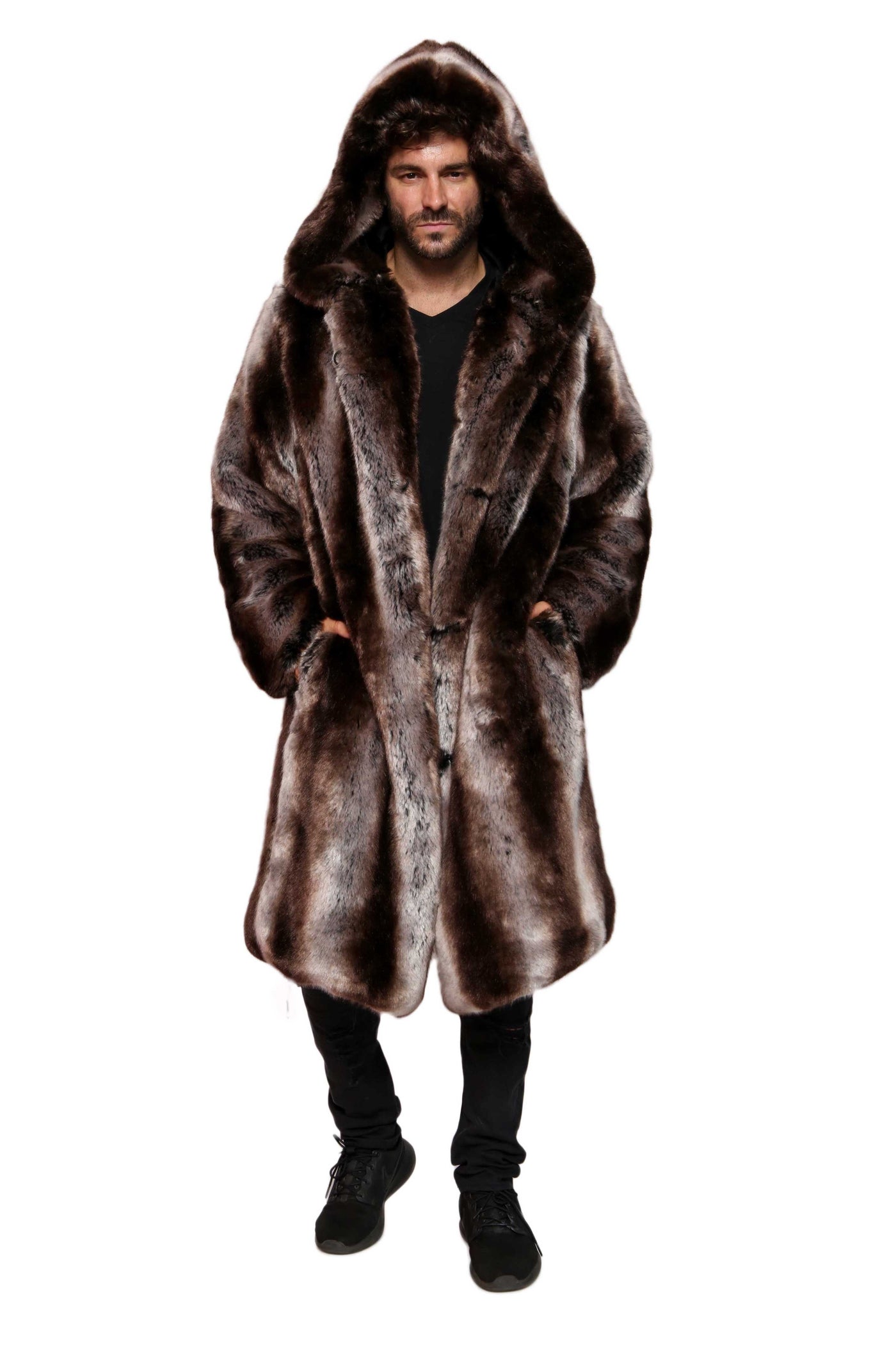 Men's Playa Coat in "Truffle" Chinchilla STOCK
