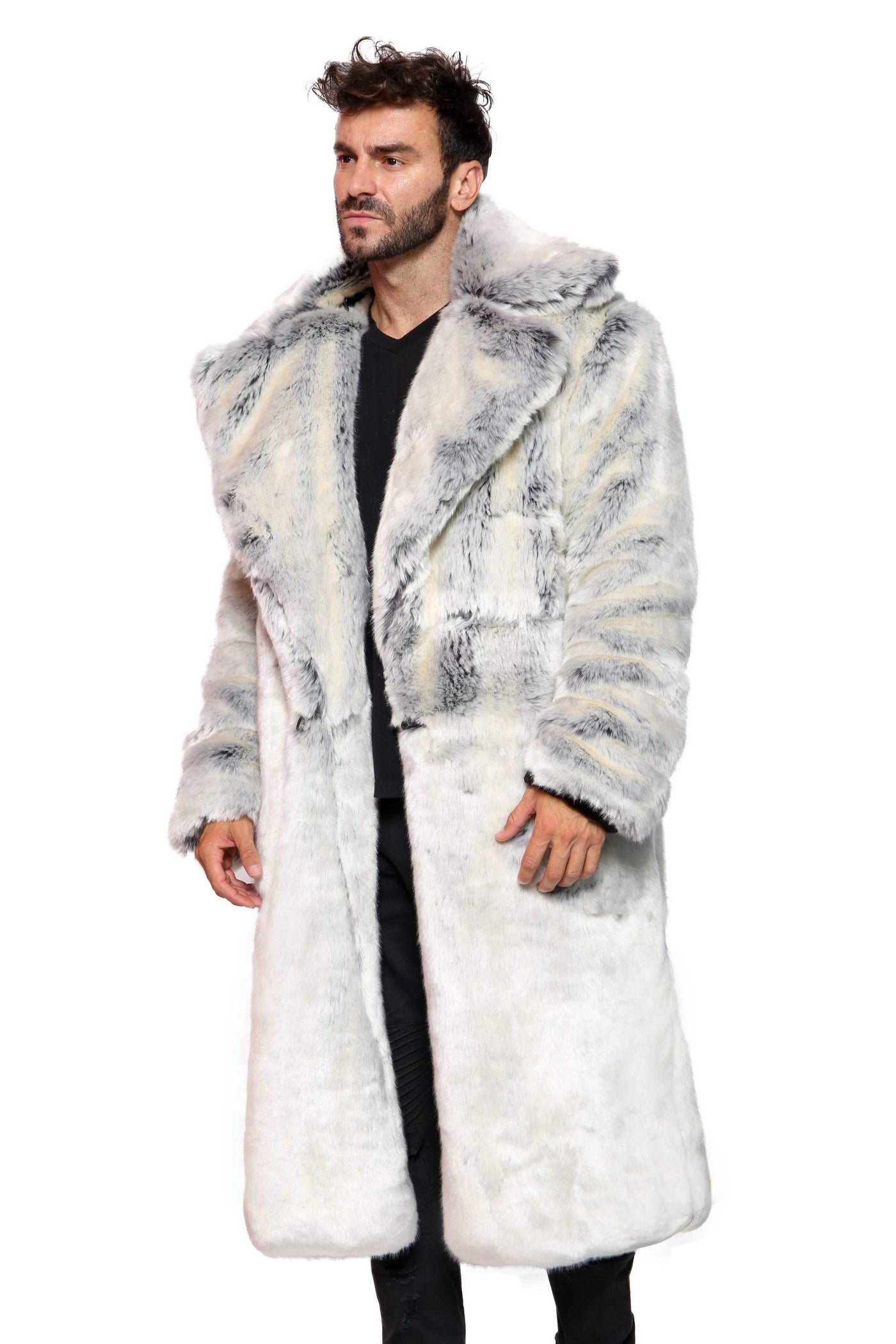 Men's Vandal Coat in "Pegasus" Chinchilla