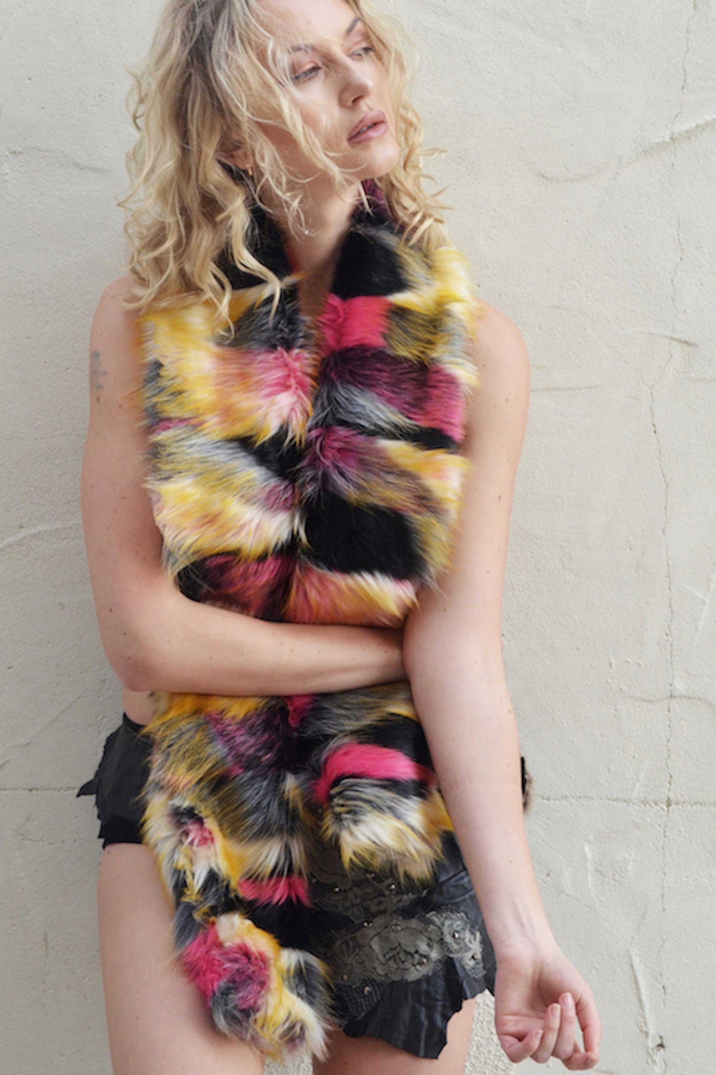 Long scarf in "Acid Poly Pink" or Custom Color