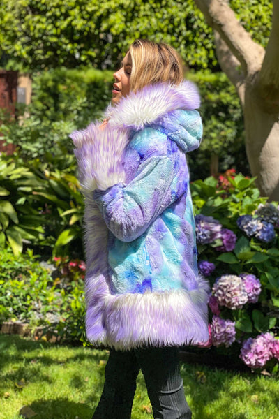 Women's LED Petite Playa Coat in "Blue Violet Dream"