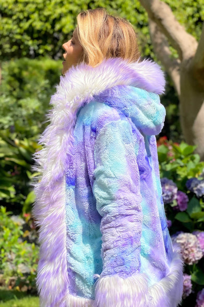 Women's Petite Playa Coat in "Blue Violet Dream"