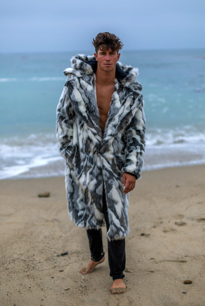 Men's Faux Fur Vandal Coat in 