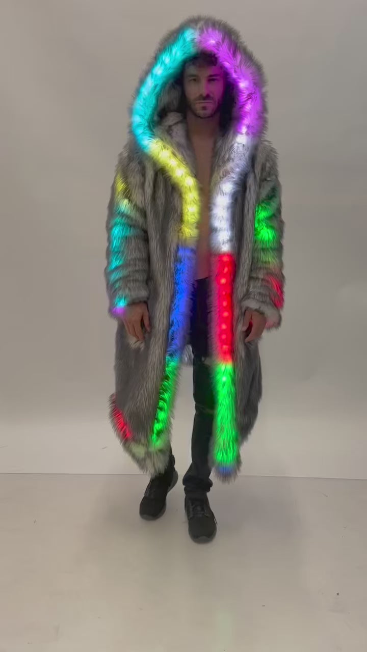 Men's LED Desert Warrior Coat in "Just The Tip-Gray"