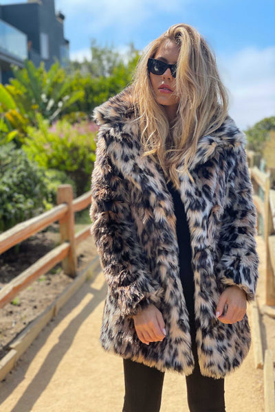 Women's Short Duchess Coat in "Cheetah"