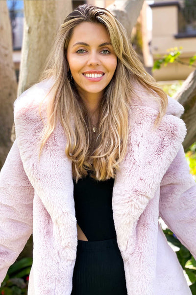 Women's Short Duchess Coat in "Plush Blush Pink" STOCK