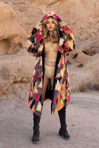 Women's Desert Warrior Coat in "Acid Poly Pink"