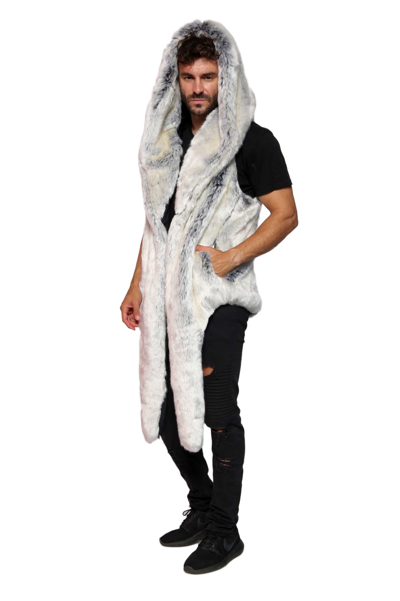 Men's Desert Warrior Vest in "Pegasus" Chinchilla