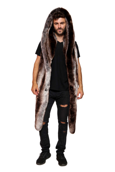 Men's Desert Warrior Vest in "Truffle" Chinchilla STOCK