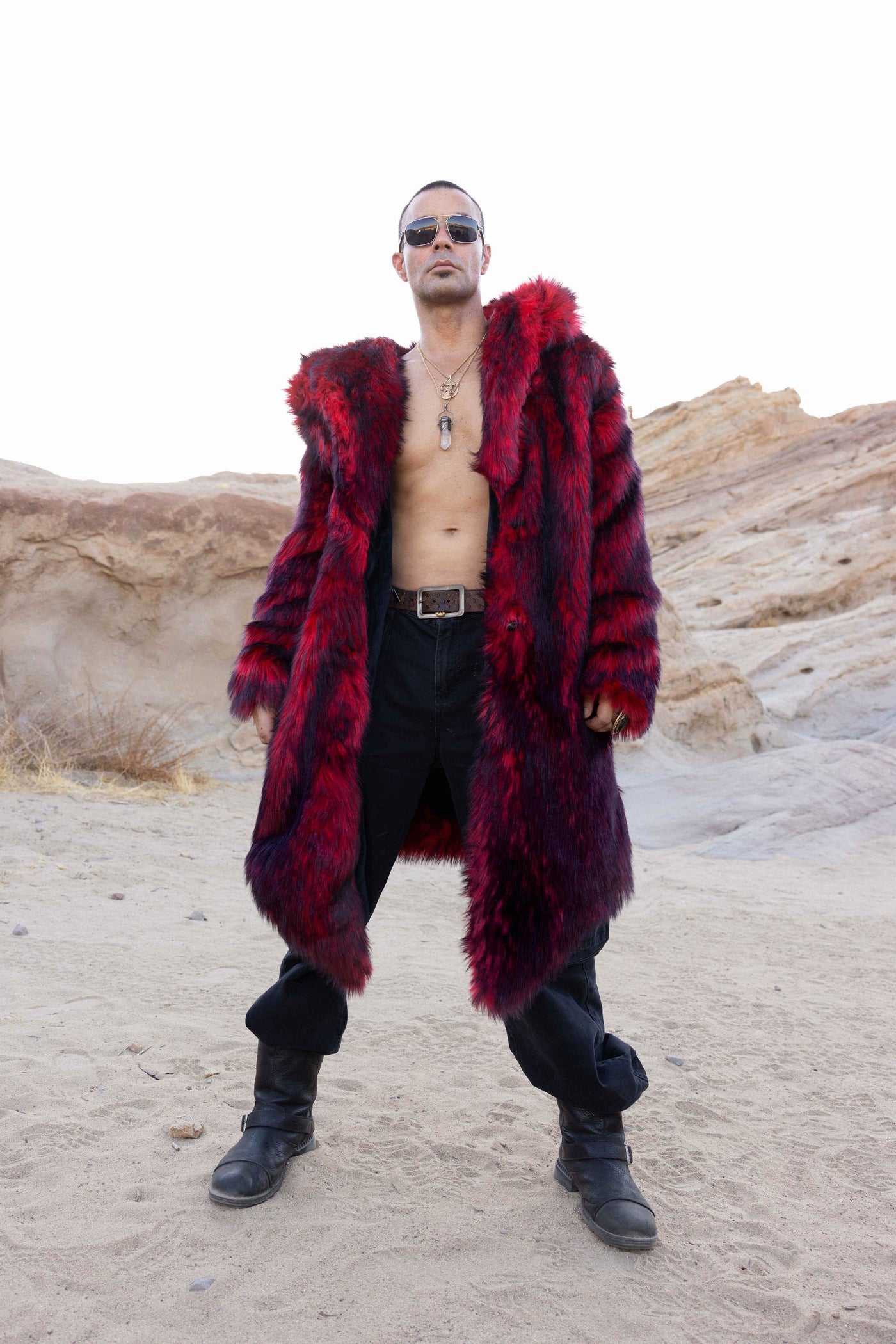 Men's Desert Warrior Coat in "Red Wolf"