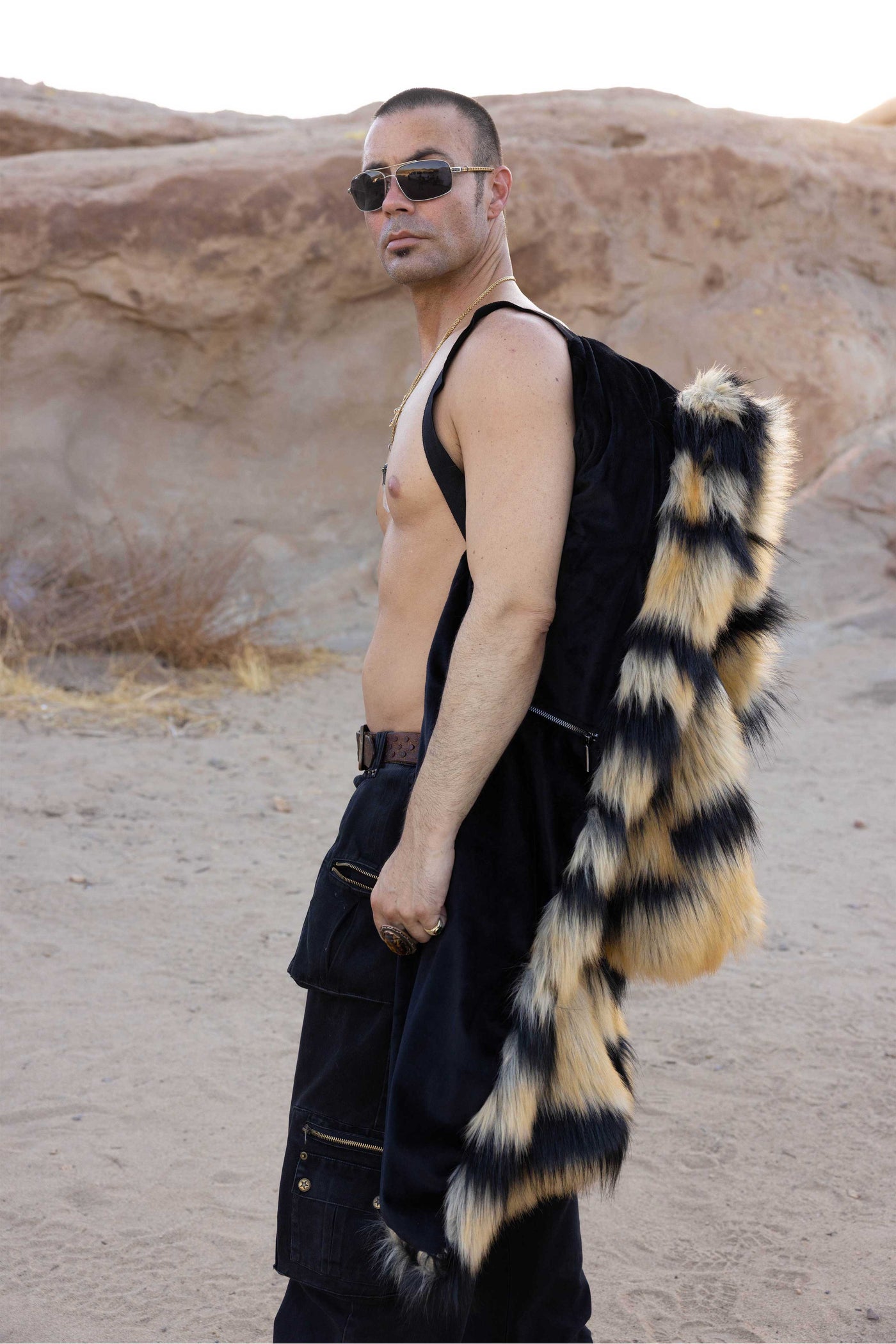 Men's Playa Coat in "Abstract Tiger"