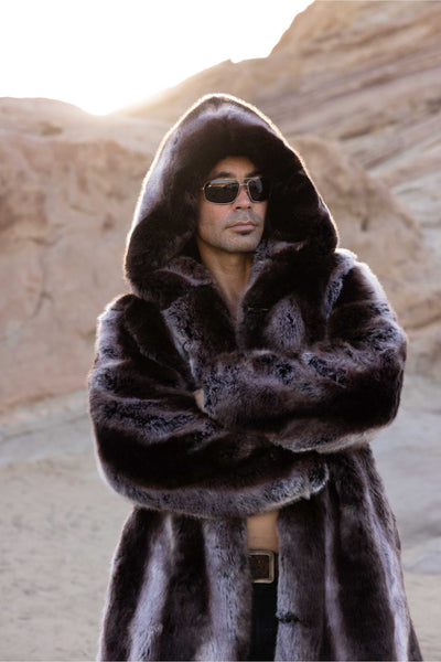 Men's Playa Coat in "Truffle" Chinchilla STOCK