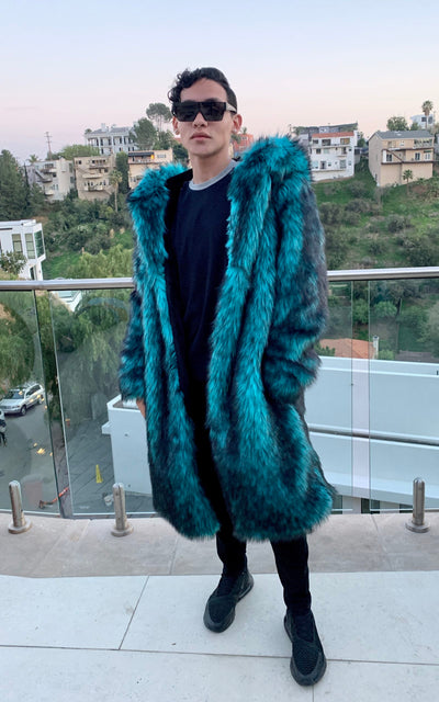 Men's Playa Coat in "Teal Wolf"