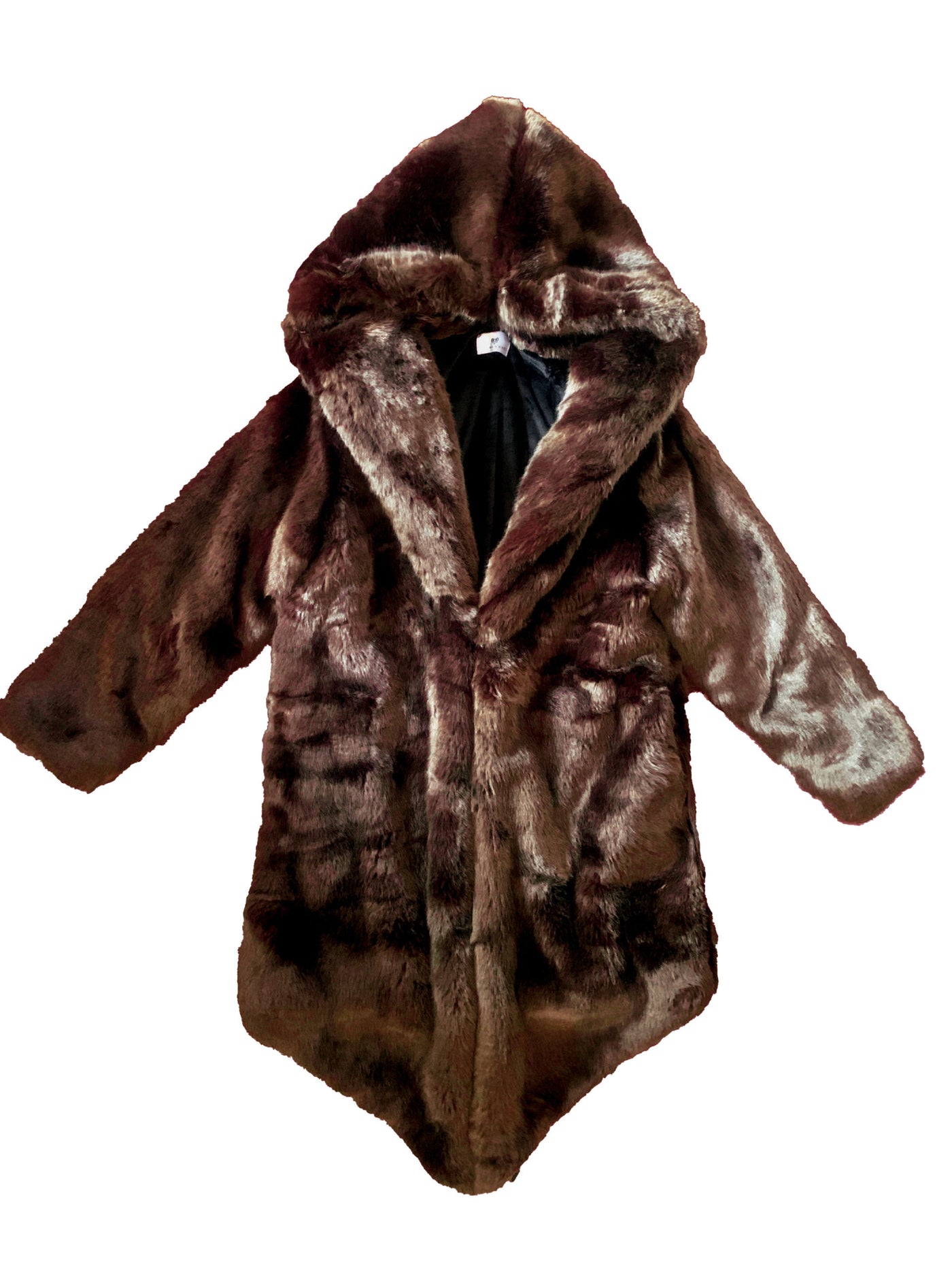 mens brown faux fur chinchilla coat