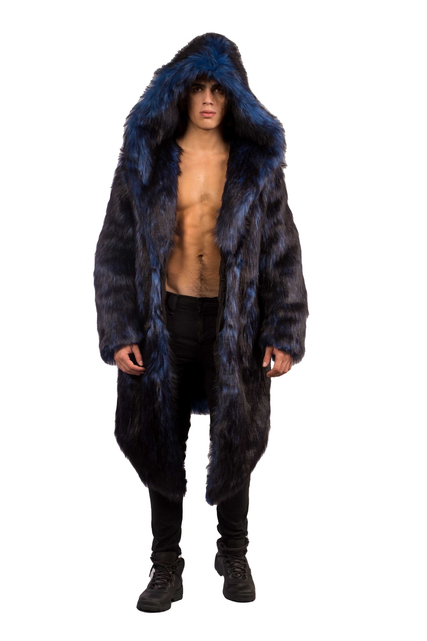 Men's Desert Warrior Coat in "Blue Wolf"