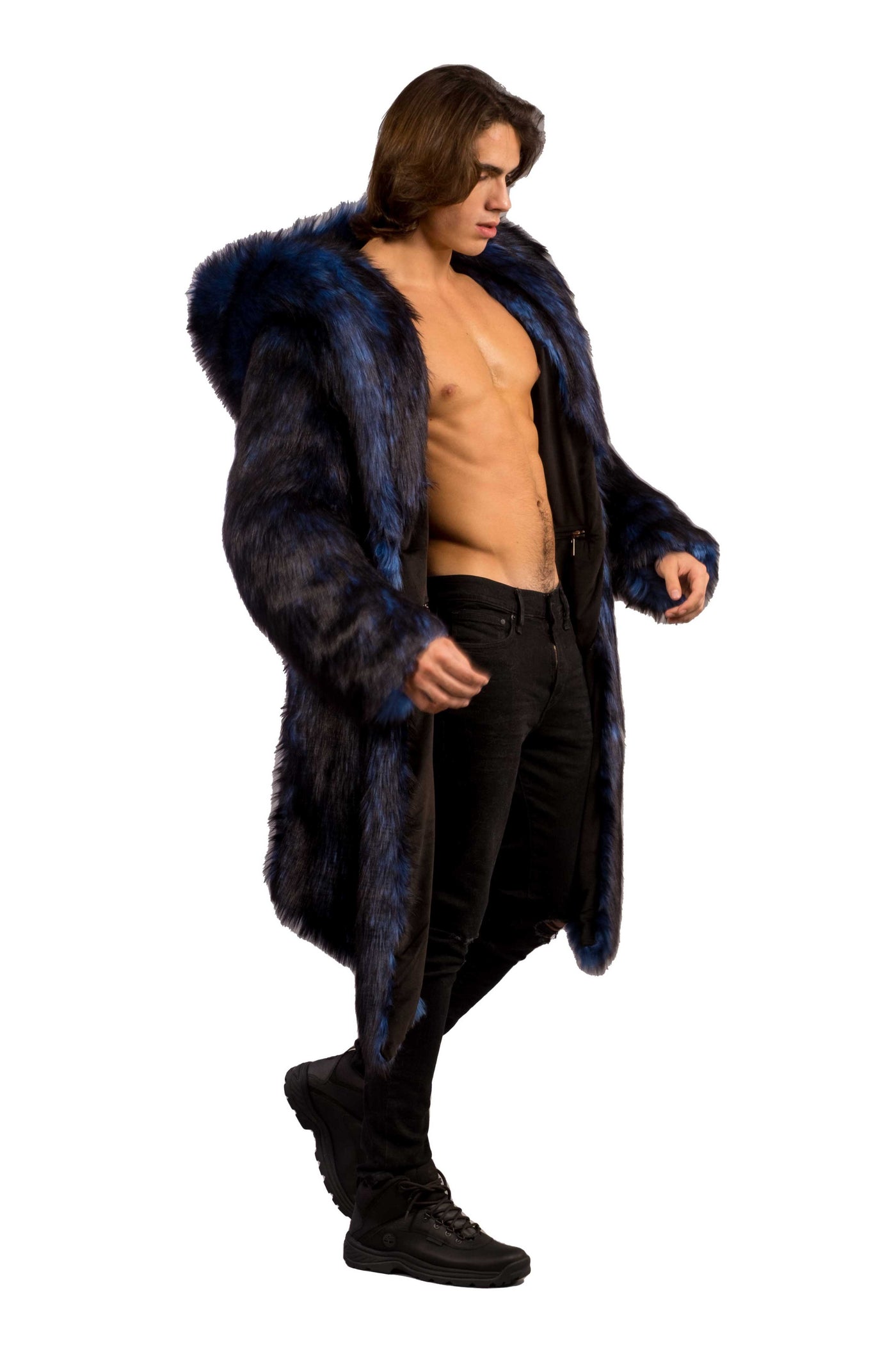 Men's Desert Warrior Coat in "Blue Wolf"