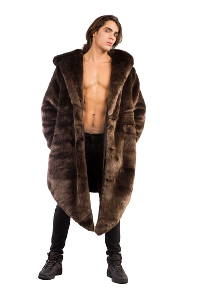 Men's Desert Warrior Coat in "Moose" Chinchilla