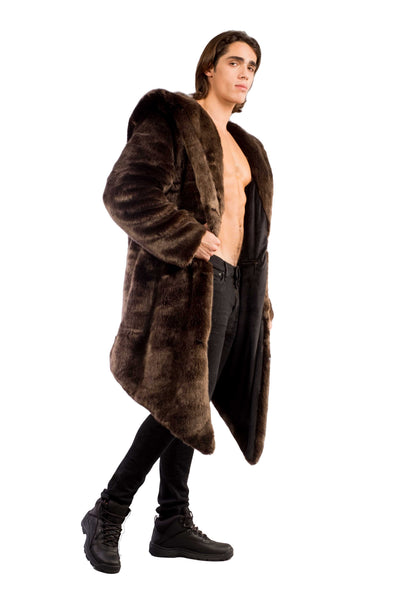 Men's Desert Warrior Coat in "Moose" Chinchilla