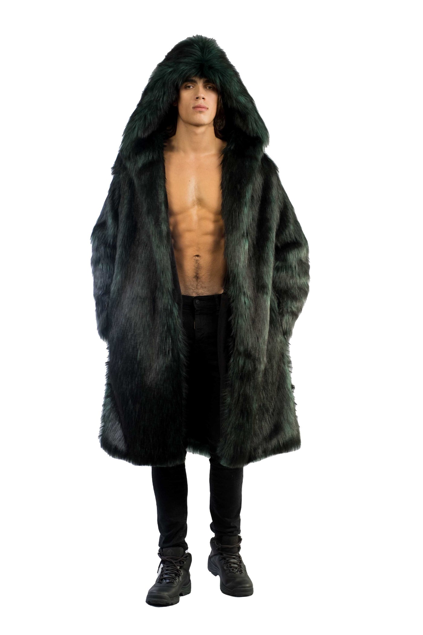 Men's Playa Coat in "Green Wolf"