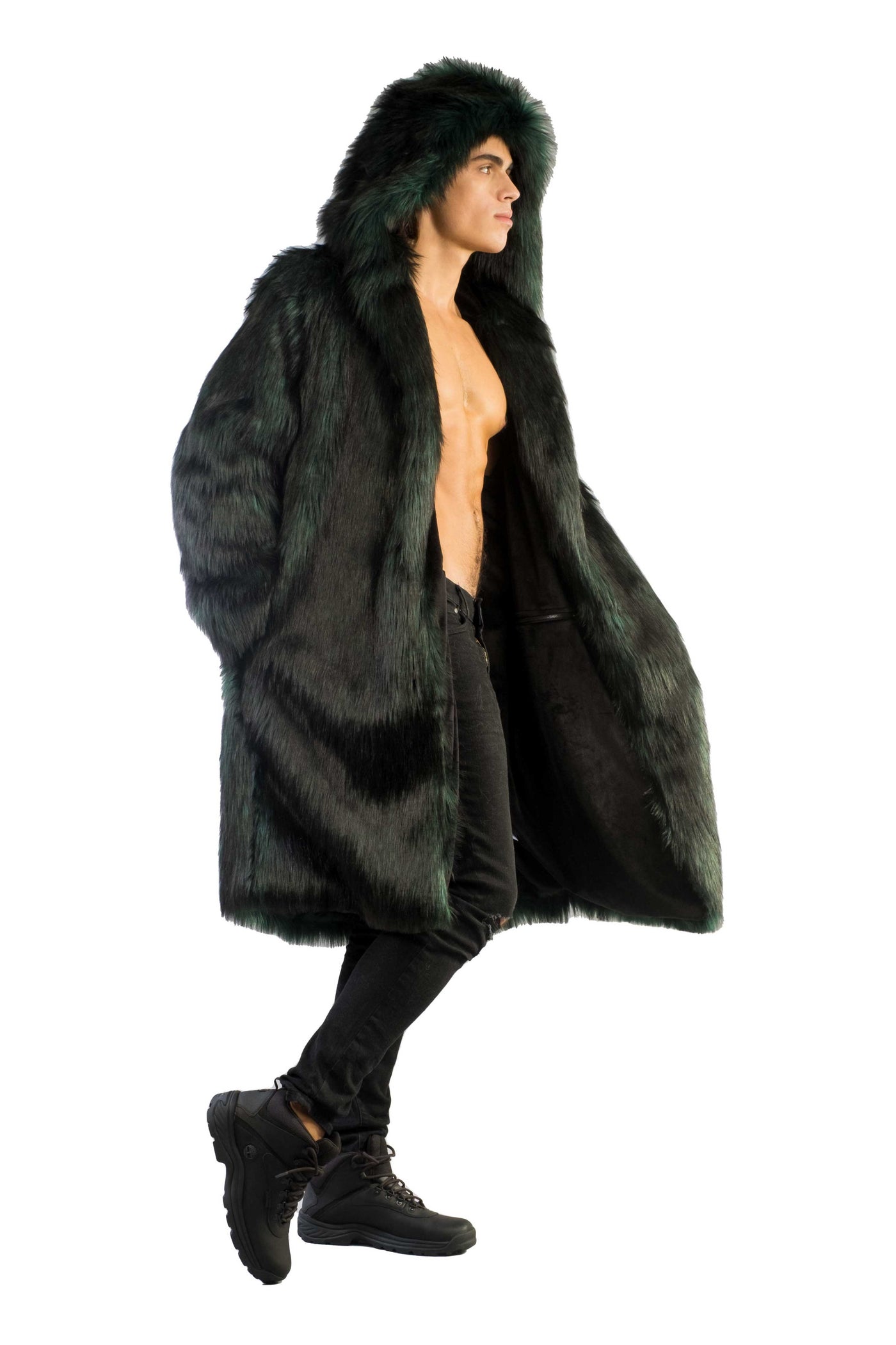 Men's Playa Coat in "Green Wolf"
