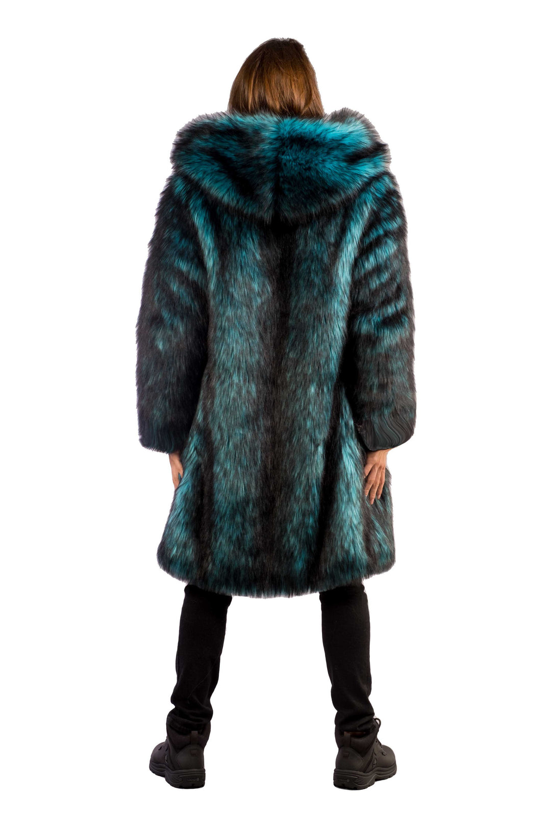 Men's Faux Fur Hooded Playa Coat in 