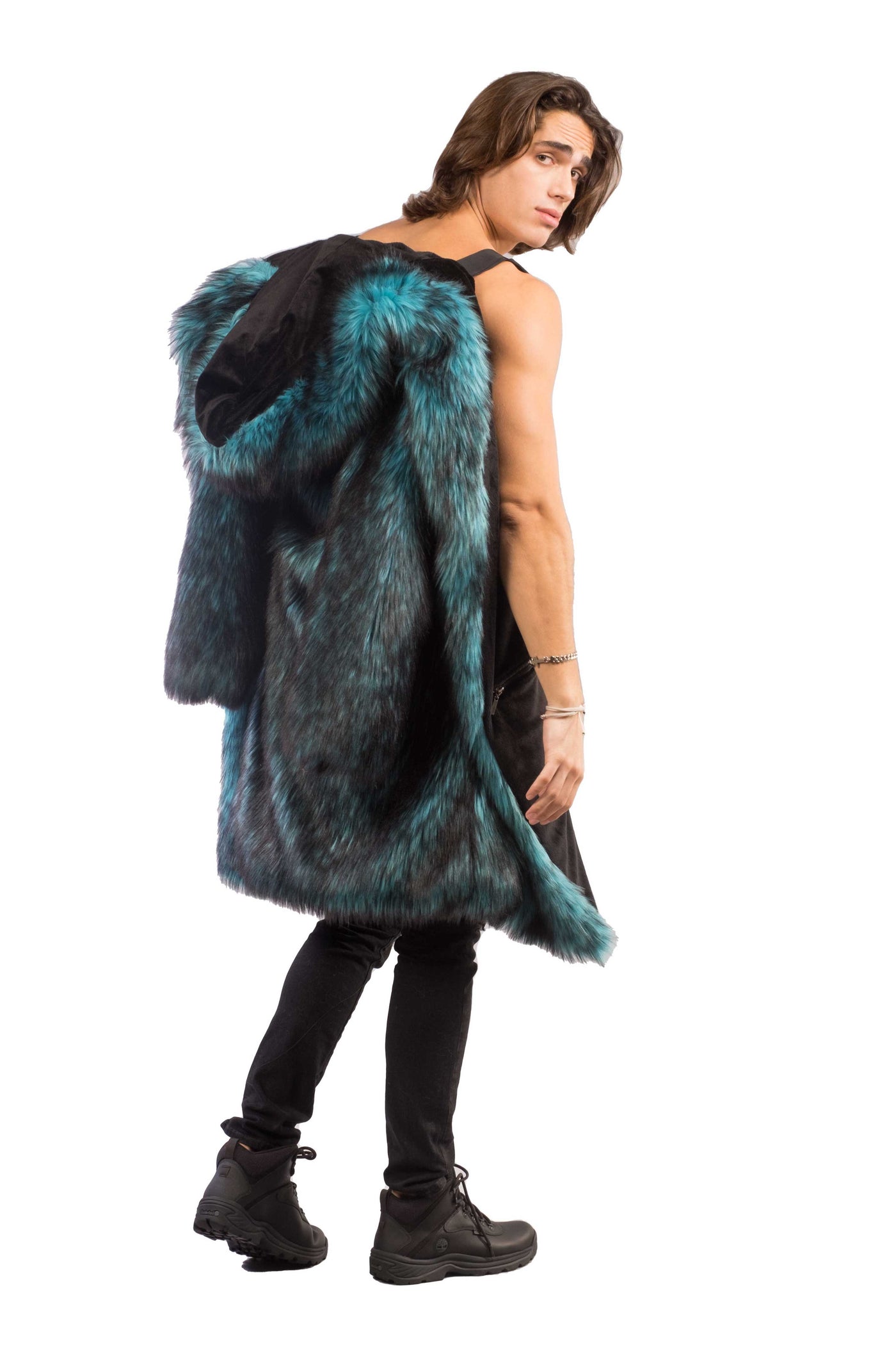 Men's Playa Coat in "Teal Wolf"