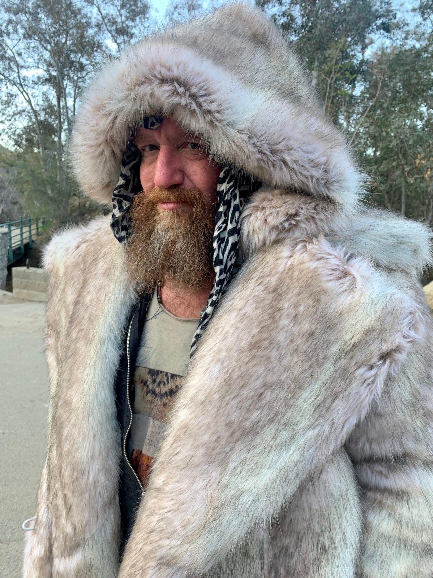 Men's Vandal Coat in "Canadian Snow Fox"